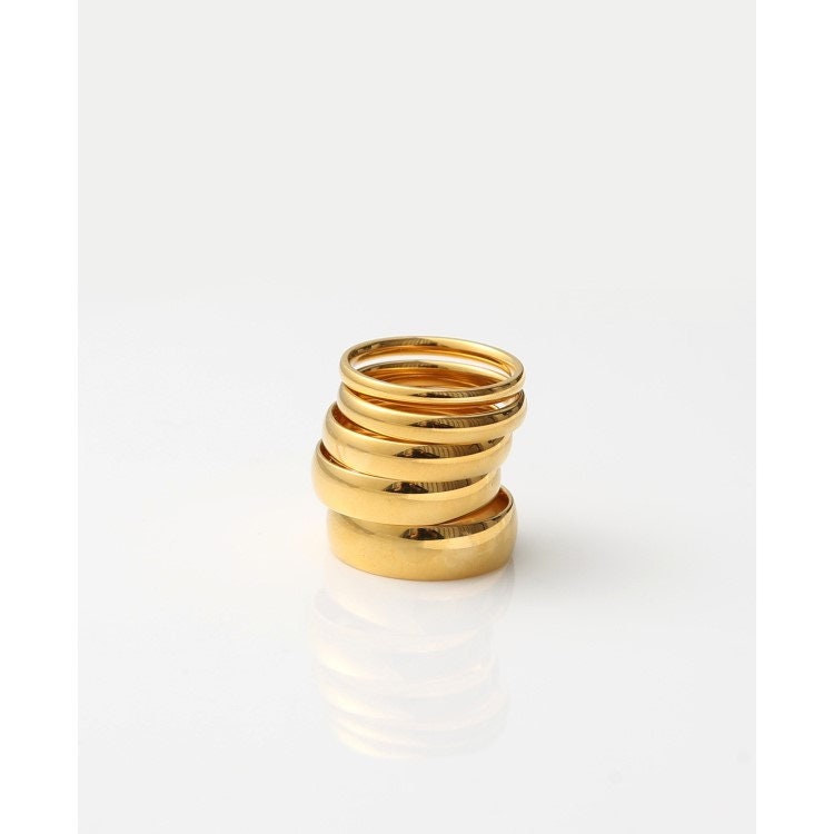 18K gold band ring, Plain gold ring, wedding band couple ring, Gold simple ring, different size stackable ring, simple gold band couple band