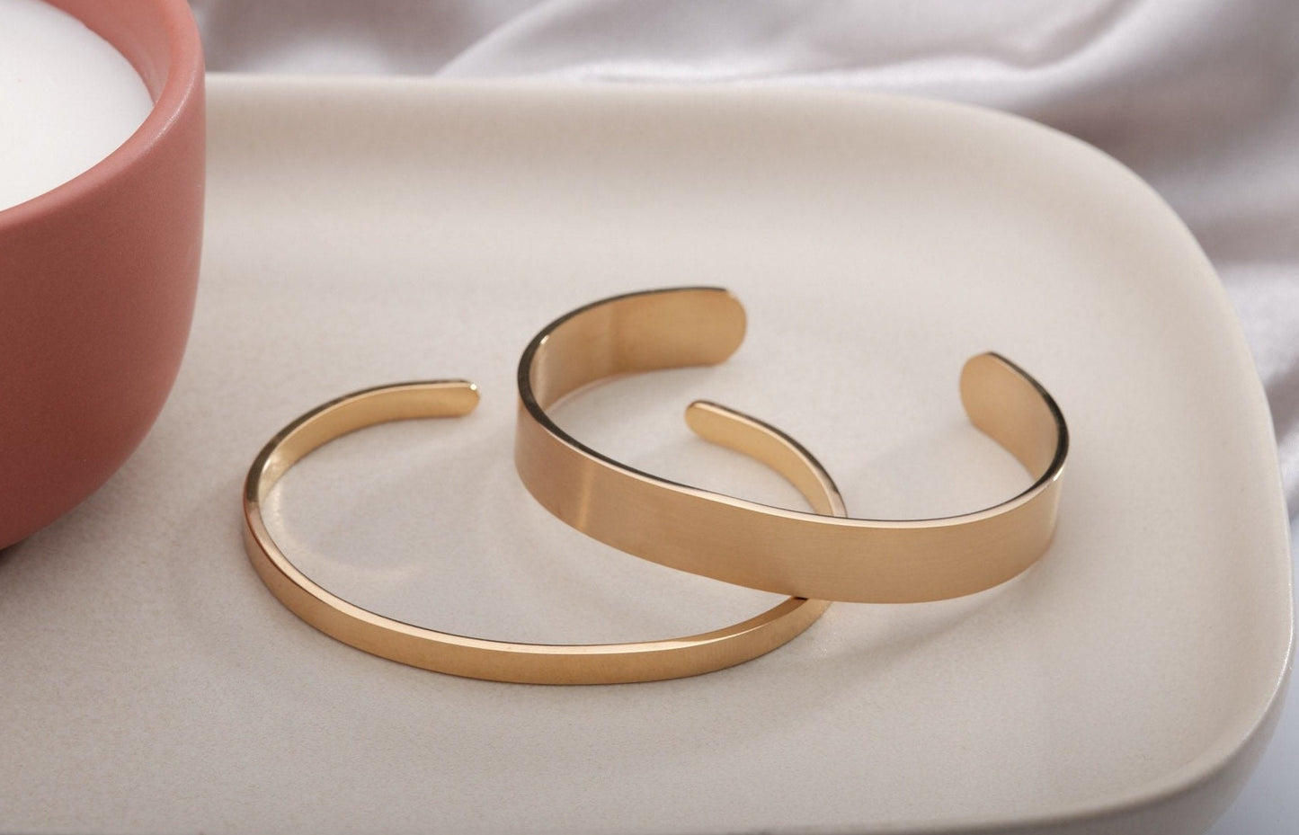 Classic Open Cuff Bangle Bracelet Gold Matte Bangle for Women Plain Bangle Open Cuff bracelet, Non Tarnish Stackable cuffs Stacking Bangle