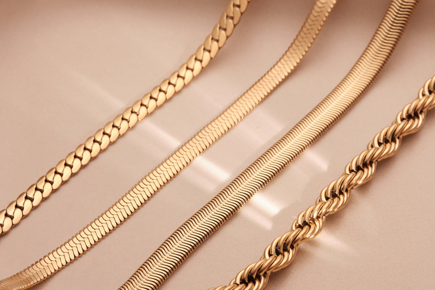 18K Gold Chunky Chain, Gold Snake Chain Necklace, Wide Herringbone Chain, Twisted Rope Necklace, Chain Necklace, Statement Chain