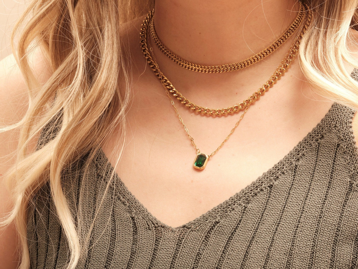 18K Gold Choker, Gold Vintage Chain Choker Necklace, Wide Chain Choker Chain, Beaded Chain, Gold Choker Wide, Gift for Her, WATERPROOF