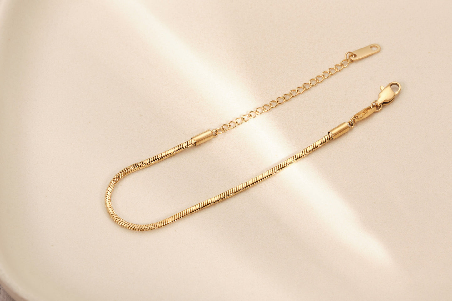 Gold Herringbone Bracelet, Snake Chain Bracelet,Flat Herringbone Chain, Gold Chain Bracelet, Thin Herringbone Bracelet Waterproof