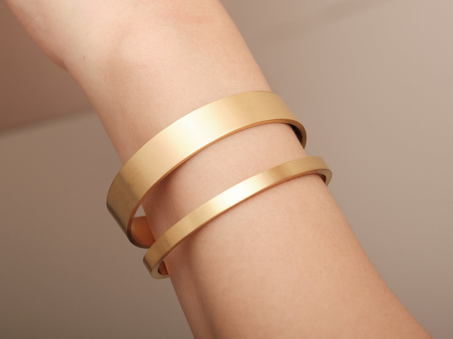 Classic Open Cuff Bangle Bracelet Gold Matte Bangle for Women Plain Bangle Open Cuff bracelet, Non Tarnish Stackable cuffs Stacking Bangle