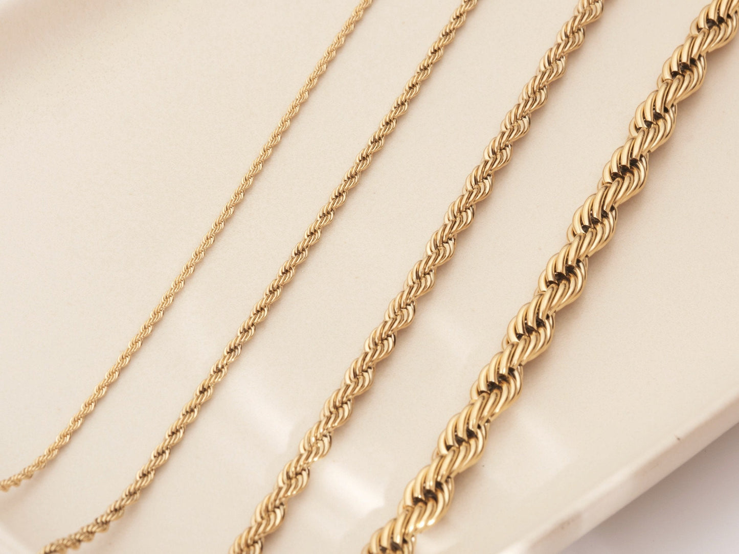 18k Gold Twisted Rope Chain Bracelet Gold Chunky Twisted Bracelet Gold rope Chain bracelet Rope chain 2mm 3mm 5mm twisted chain bracelet