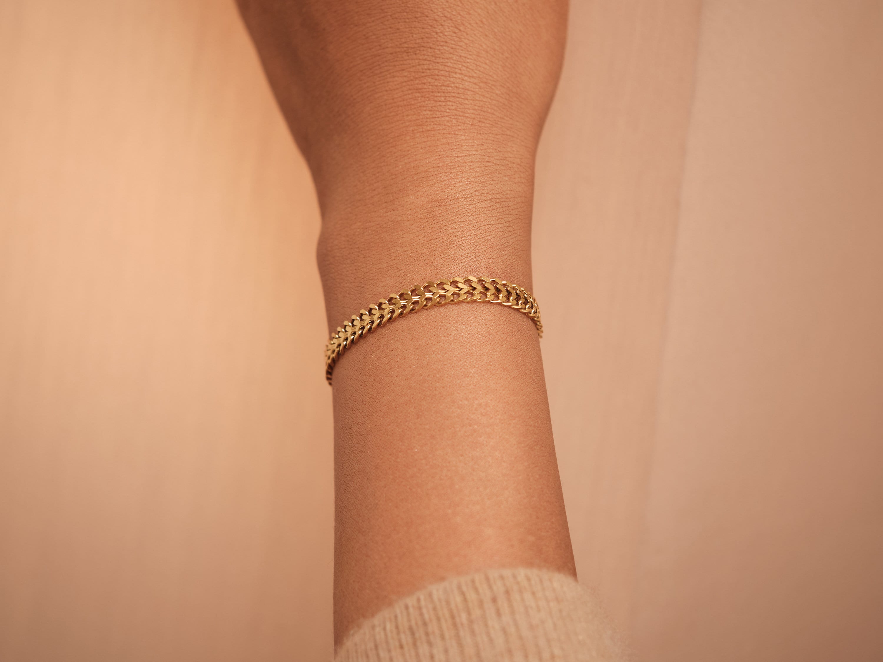 Gold Woven Bracelet | 18k Gold top Plated Mesh Bracelet | Adjustable Gold Bracelet | Chunk Gold Bracelet | Gift For Her | Mother's Day Gift