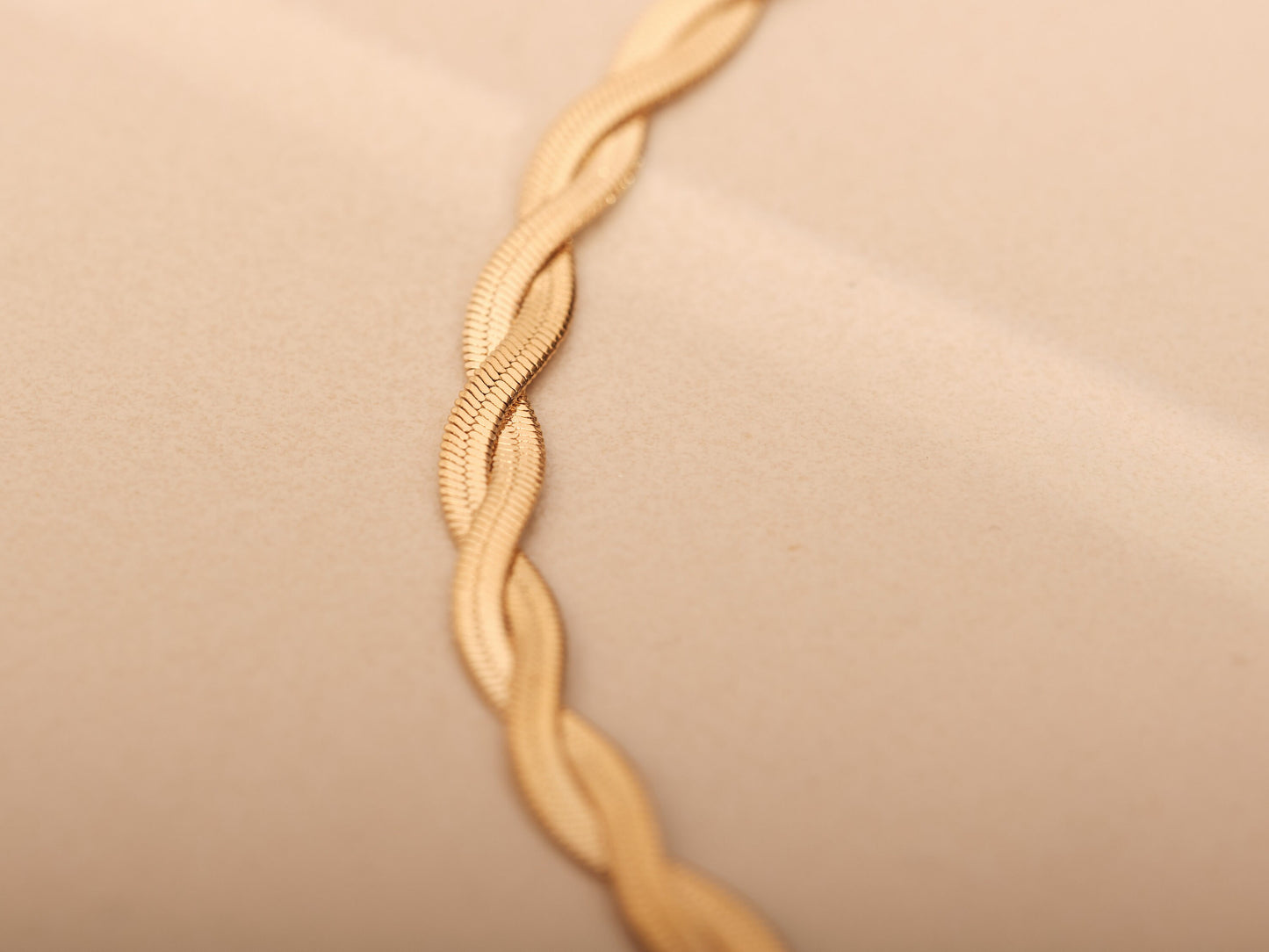 Gold Twist Herringbone Bracelet, Double Snake Chain Bracelet, Gold Herringbone Bracelet, Gold snake chain bracelet, Twisted Snake chain