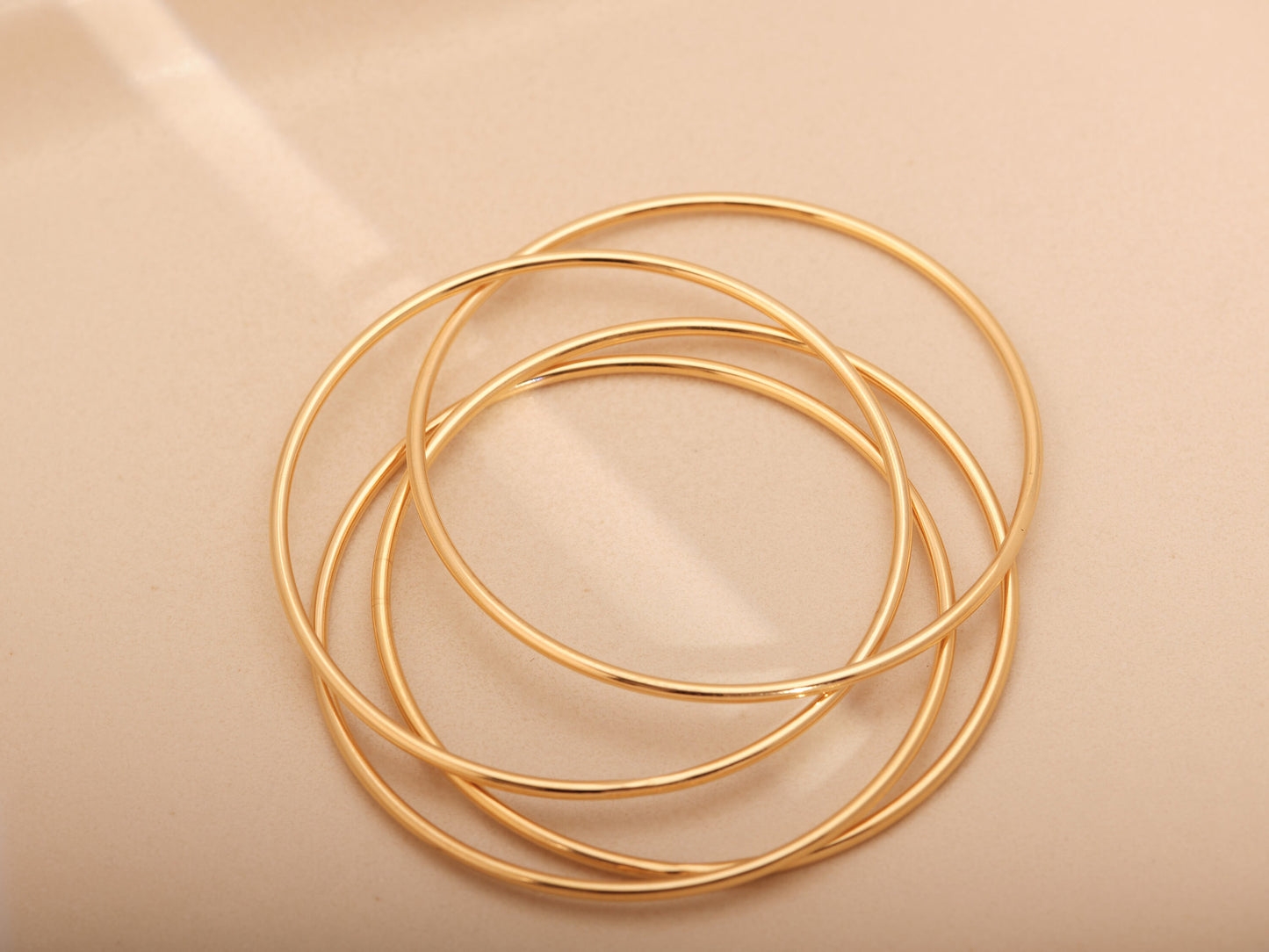 Gold Double Bangles, Connected Bangles, Gold Bangle, Classic Bangle, Bangle Set, Cuff Bangle, Waterproof, Chic Bangle, Bangle Bracelet Set