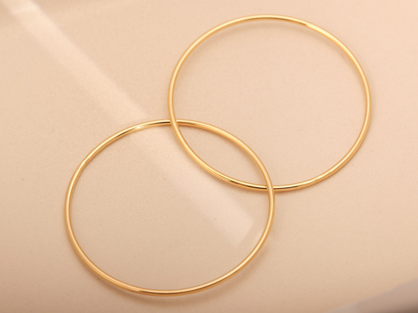 Gold Double Bangles, Connected Bangles, Gold Bangle, Classic Bangle, Bangle Set, Cuff Bangle, Waterproof, Chic Bangle, Bangle Bracelet Set