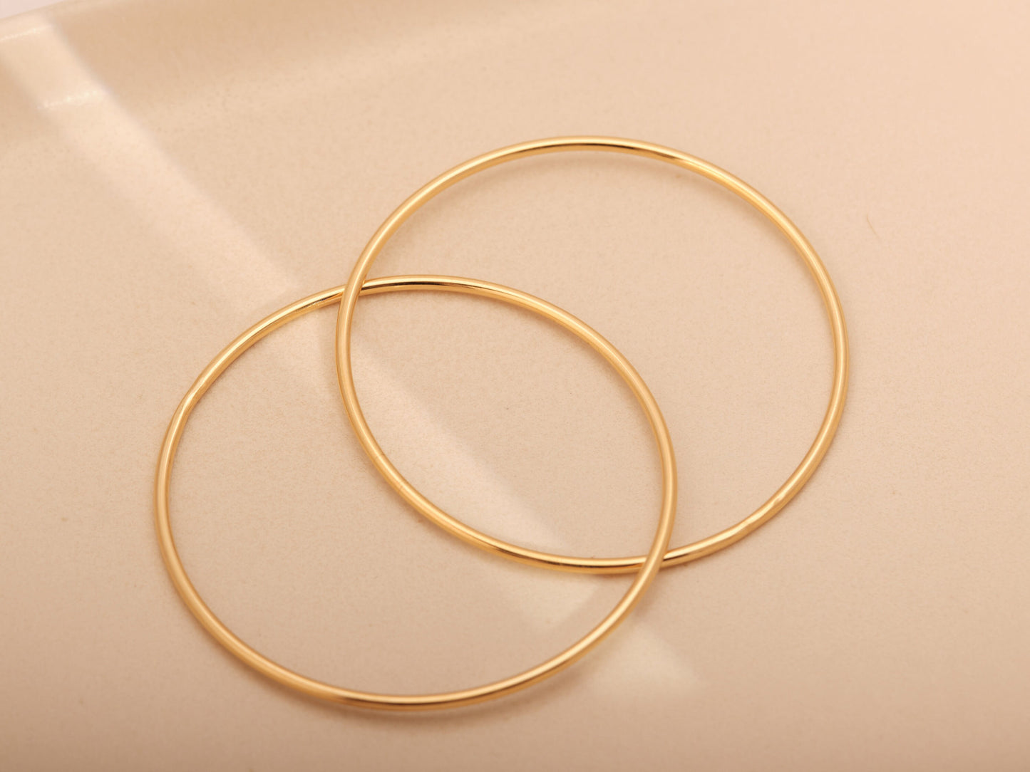 Gold Double Bangles, Connected Bangles, Gold Bangle, Classic Bangle, Bangle Set, Cuff Bangle, Waterproof, Chic Bangle, Bangle Bracelet Set